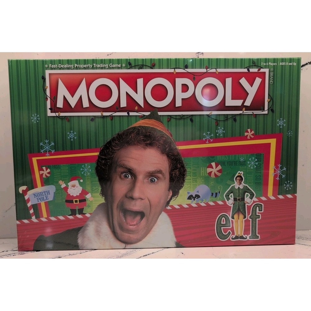 Monopoly Elf Buddy Edition Board Game Hasbro 2021 Christmas Sealed Winning Moves